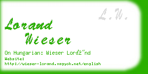 lorand wieser business card
